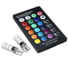 Лампи автомобільні з пультом ду 6 smd 5050 16 кольорів 5w (LT-10)