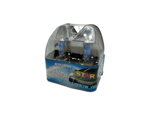 Галогенная лампа Star Xenon H4 12V 100W rainbow yellow комплект (R43T)
