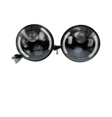 Світлодіодні фари передні OEM ваз 2103 2106 bmw E30 E34 5.75 дюймів місяць LED комплект 2 шт (LYN2106-5.75D)
